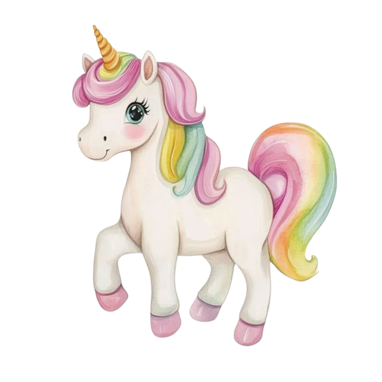 Einhorn weiß Bügelbild