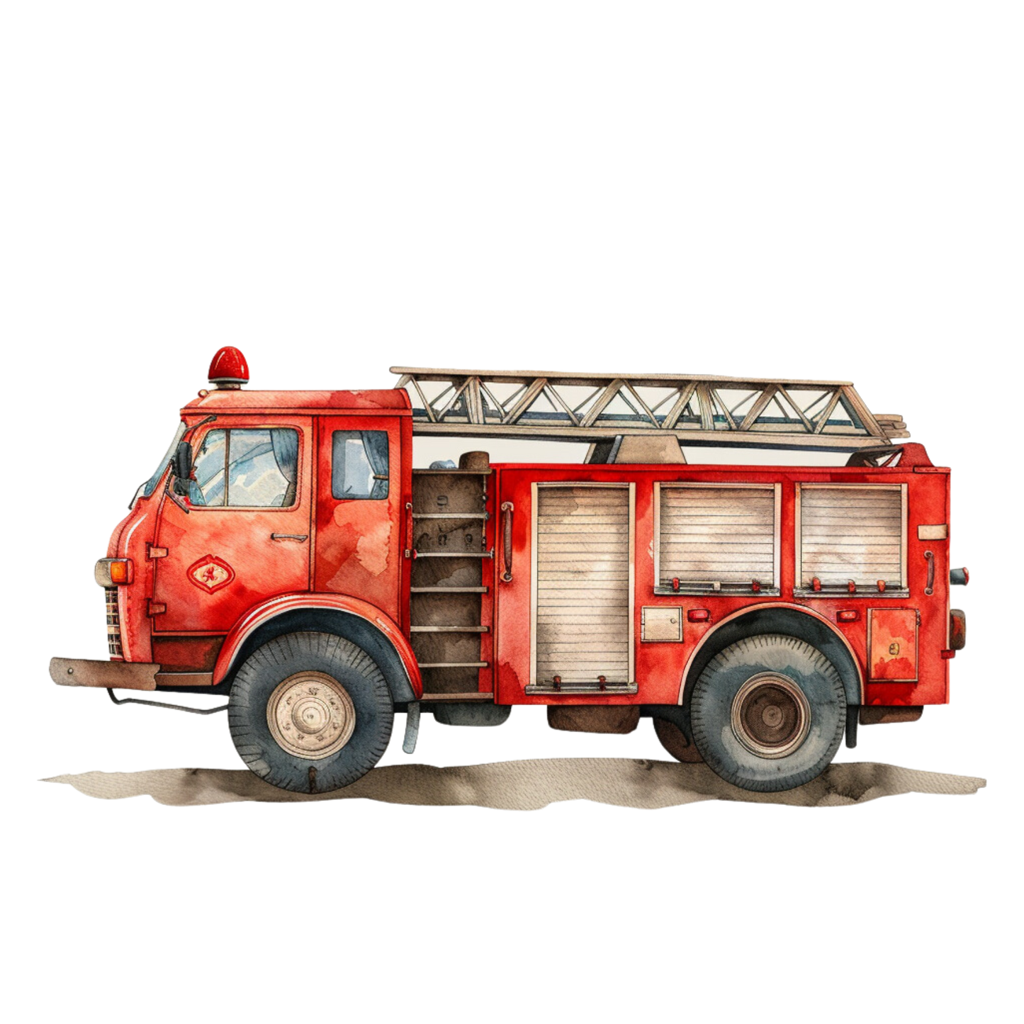 Feuerwehrauto 1 Bügelbild