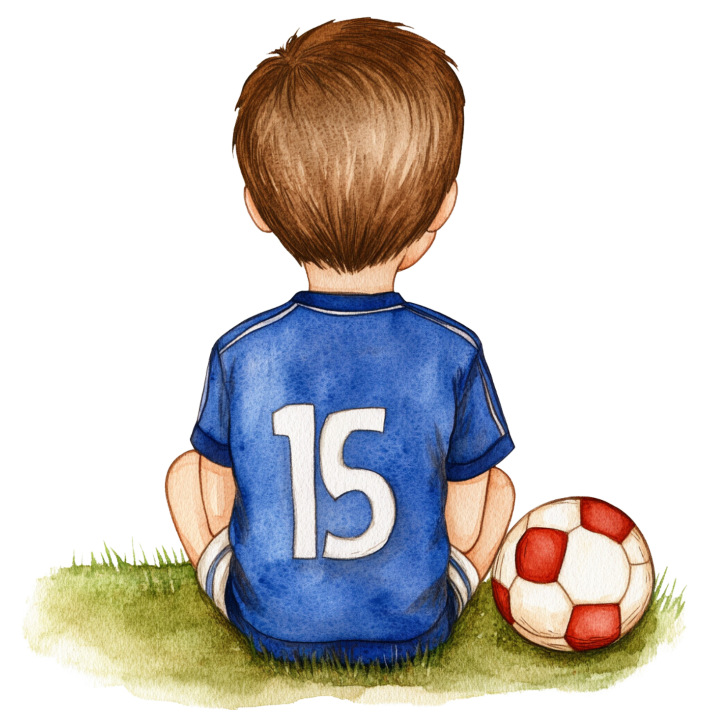 Fussballer Blau Bügelbild