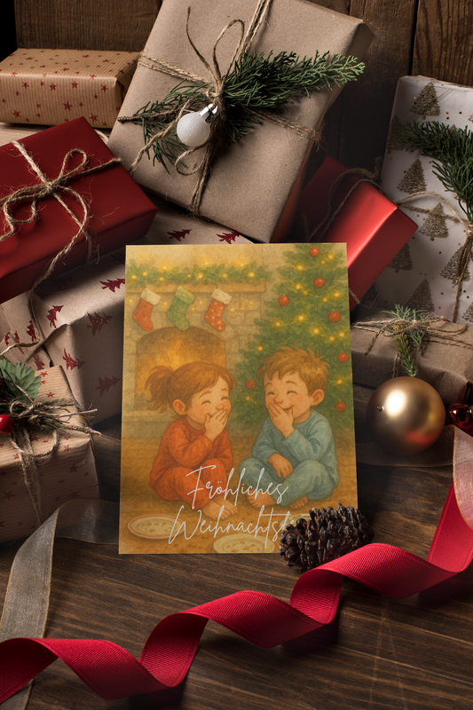 Lachendes Weihnachtsfest