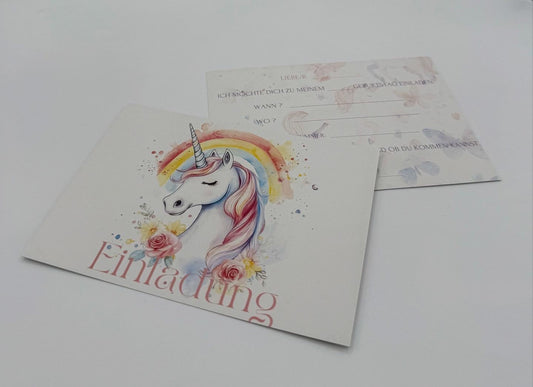 Einhorn Einladung