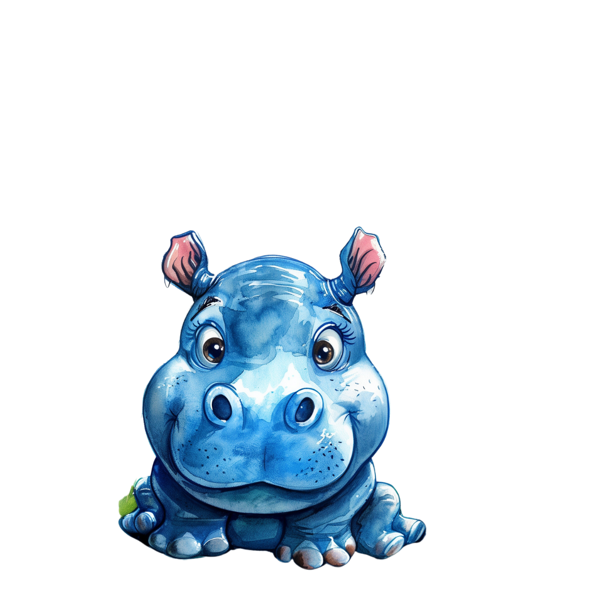 Nilpferd Bügelbild