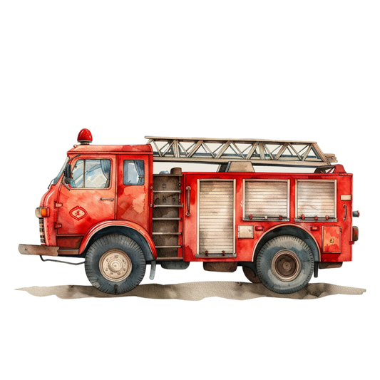 Feuerwehrauto 1 Bügelbild