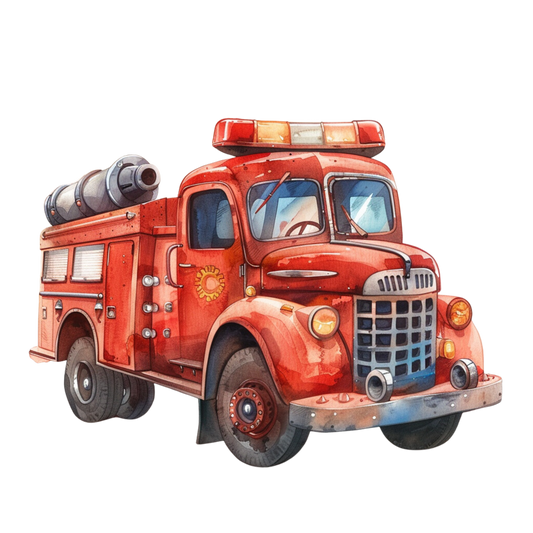 Feuerwehrauto 3 Bügelbild