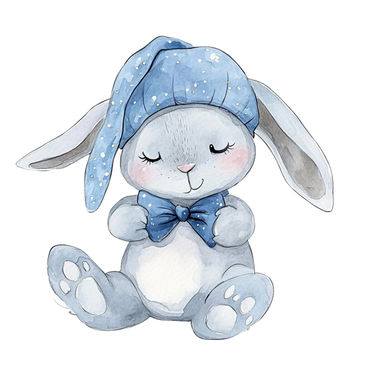 schlafender Hase Bügelbild