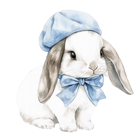 Hase mit Mütze Bügelbild