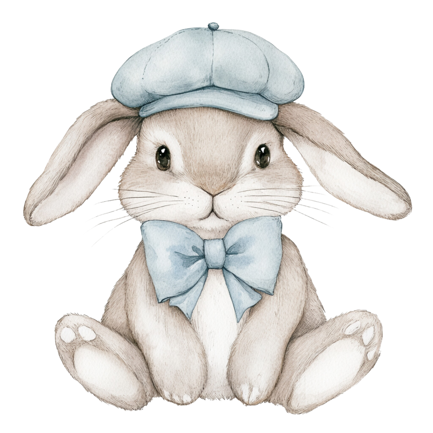 Hase mit Mütze Bügelbild