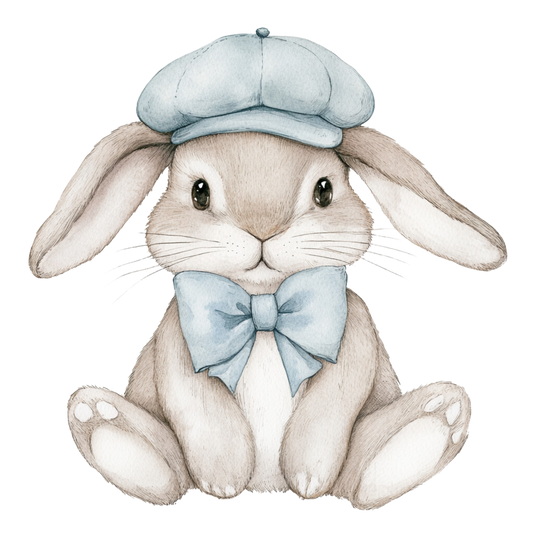 Hase mit Mütze Bügelbild