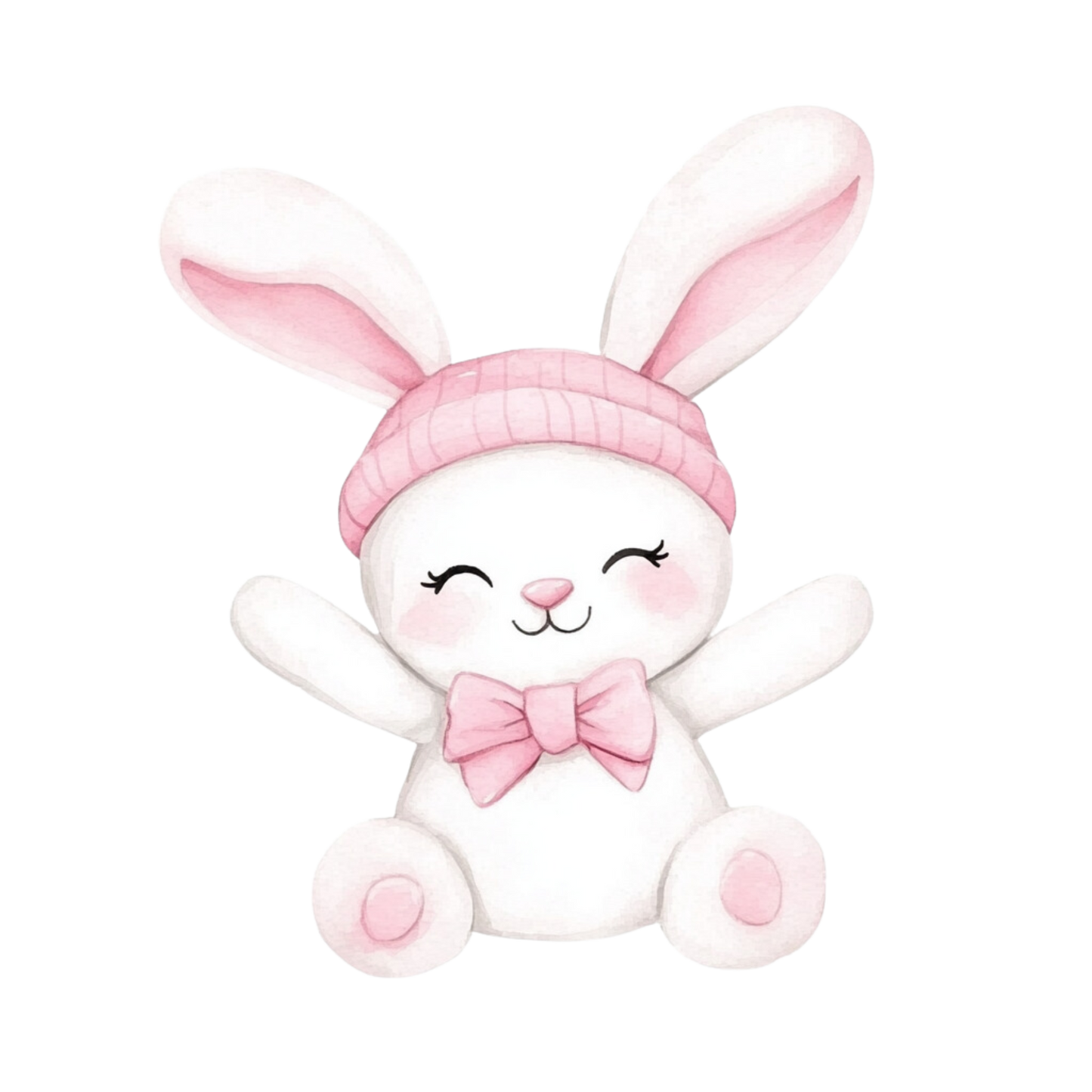 Hase Rosa Bügelbild