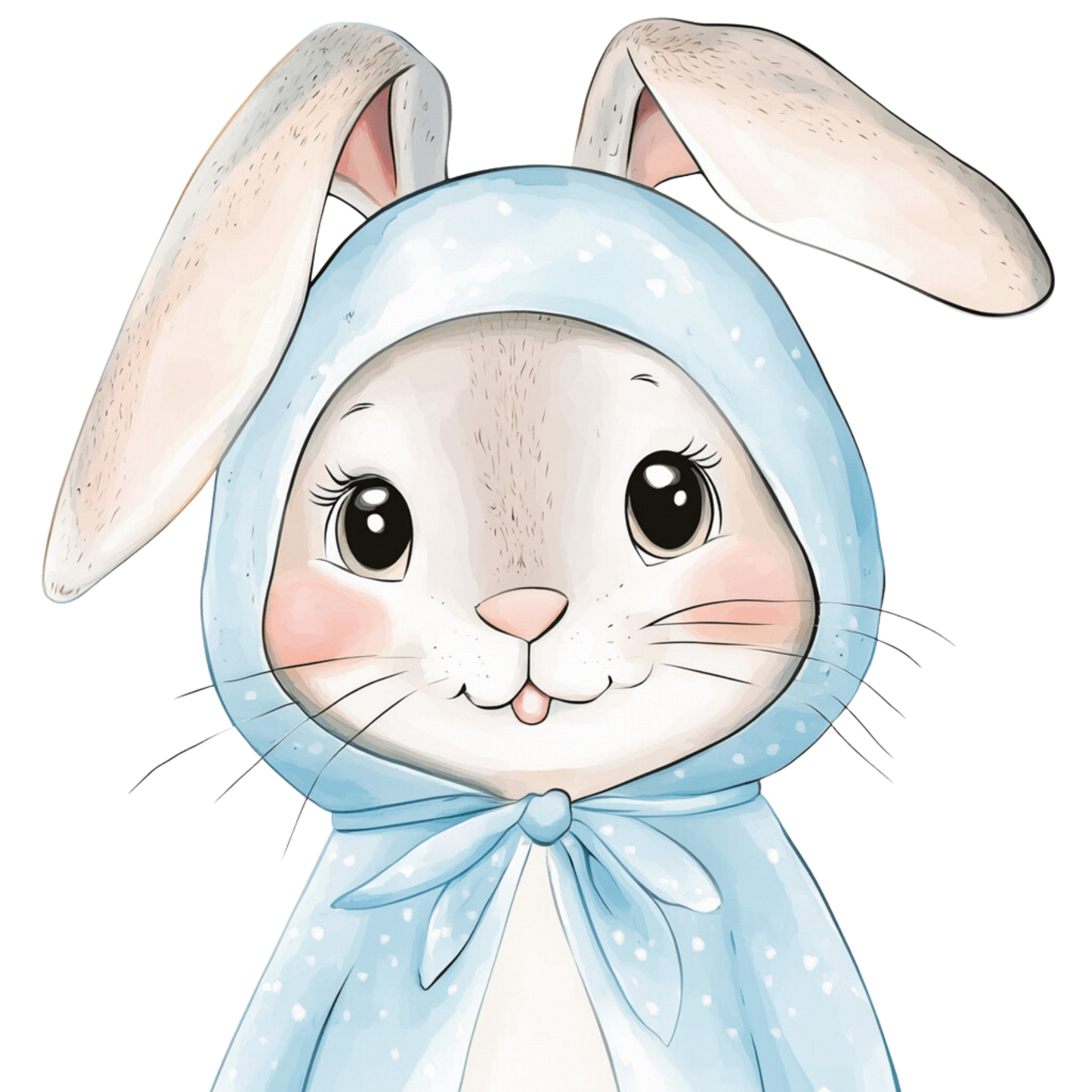 Hase mit Umhang Bügelbild