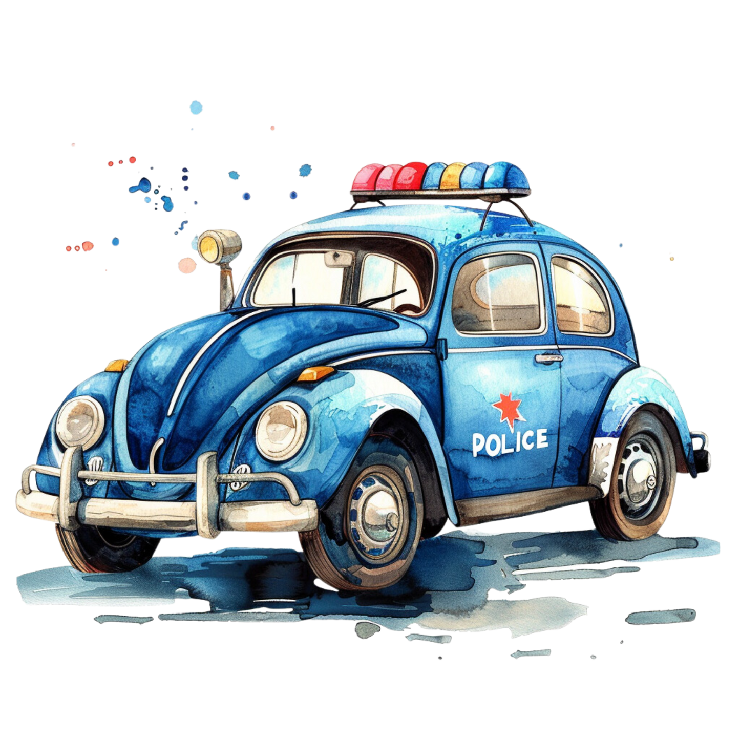 Polizeiauto Bügelbild