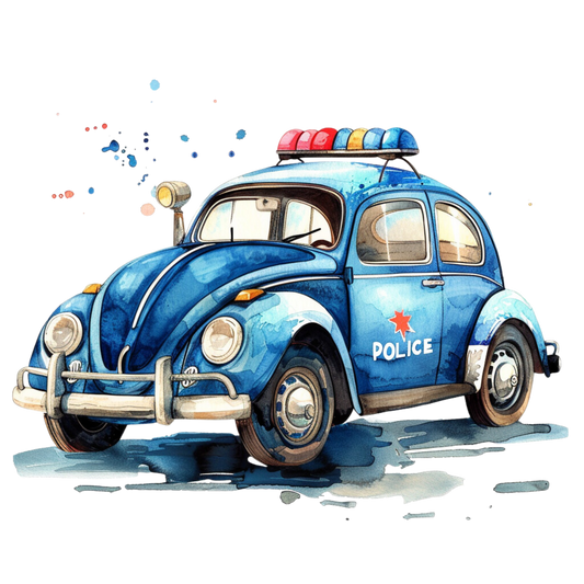 Polizeiauto Bügelbild