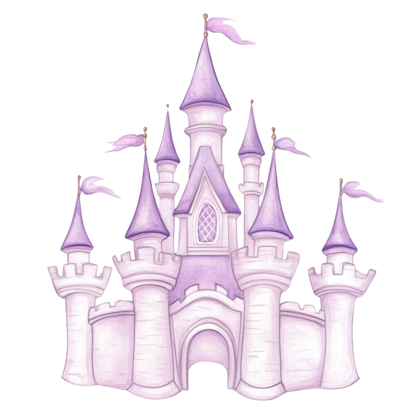 Lila Schloss Bügelbild