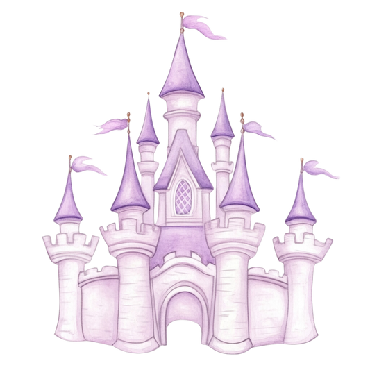 Lila Schloss Bügelbild